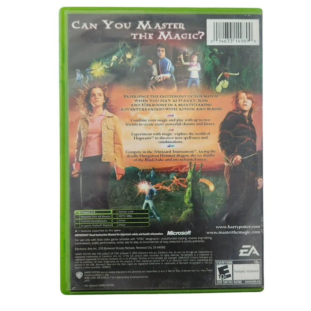 Xbox‎ - Harry Potter and the Goblet of Fire Game